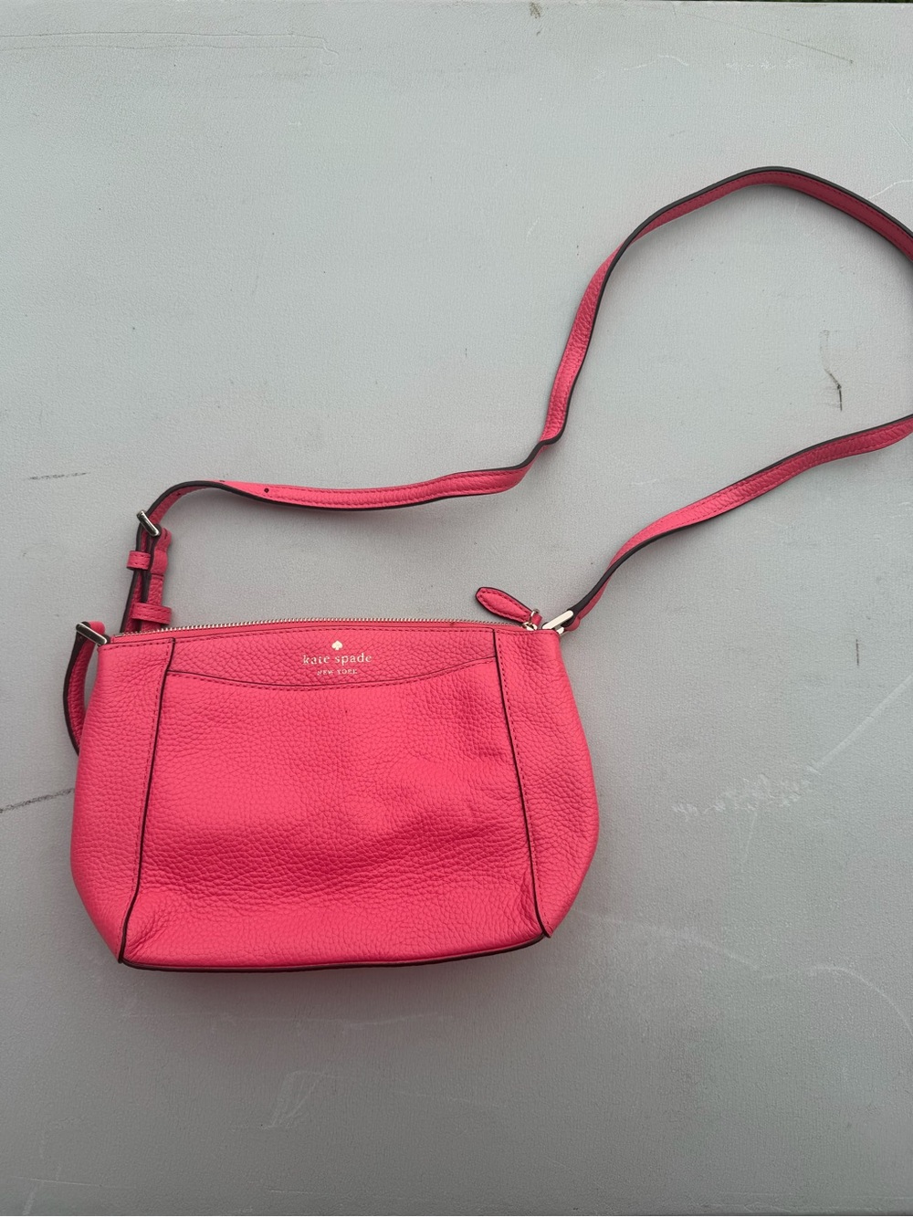 Kate Spade Pink Pebbled Leather Crossbody Bag